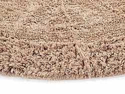 Okrągły dywan - Ebba Natural Cotton Shaggy (brązowy)