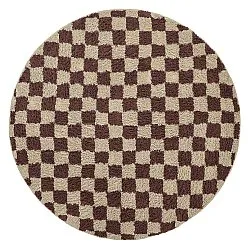 Okrągły dywan - Elsey Natural Cotton Shaggy (beż/brąz)