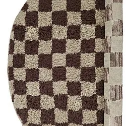 Okrągły dywan - Elsey Natural Cotton Shaggy (beż/brąz)