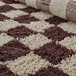 Okrągły dywan - Elsey Natural Cotton Shaggy (beż/brąz)