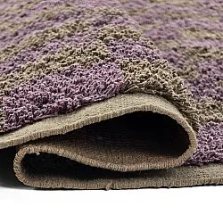 Dywany shaggy - Elsey Natural Cotton Shaggy (brązowy/fioletowy)