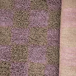 Dywany shaggy - Elsey Natural Cotton Shaggy (brązowy/fioletowy)