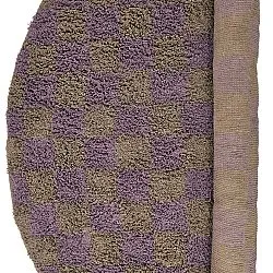 Okrągły dywan - Elsey Natural Cotton Shaggy (brązowy/fioletowy)