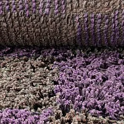 Okrągły dywan - Elsey Natural Cotton Shaggy (brązowy/fioletowy)