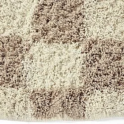 Okrągły dywan - Elsey Natural Cotton Shaggy (krem/piasek)