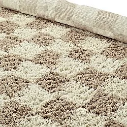 Okrągły dywan - Elsey Natural Cotton Shaggy (krem/piasek)