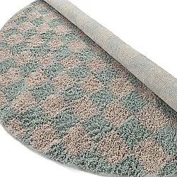 Okrągły dywan - Elsey Natural Cotton Shaggy (szary/różowy)