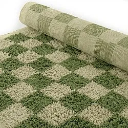 Dywany shaggy - Elsey Natural Cotton Shaggy (zielony/beżowy)