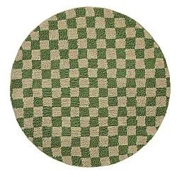 Okrągły dywan - Elsey Natural Cotton Shaggy (zielony/beżowy)