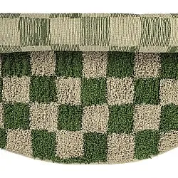Okrągły dywan - Elsey Natural Cotton Shaggy (zielony/beżowy)