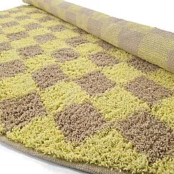 Okrągły dywan - Elsey Natural Cotton Shaggy (żółty/beżowy)