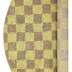 Okrągły dywan - Elsey Natural Cotton Shaggy (żółty/beżowy)