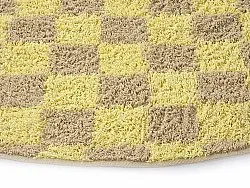 Okrągły dywan - Elsey Natural Cotton Shaggy (żółty/beżowy)