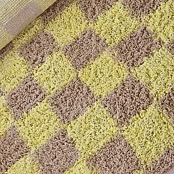 Okrągły dywan - Elsey Natural Cotton Shaggy (żółty/beżowy)