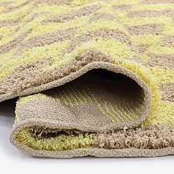 Okrągły dywan - Elsey Natural Cotton Shaggy (żółty/beżowy)