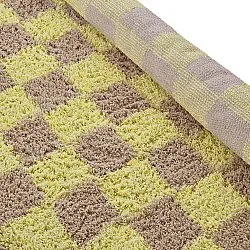 Okrągły dywan - Elsey Natural Cotton Shaggy (żółty/beżowy)