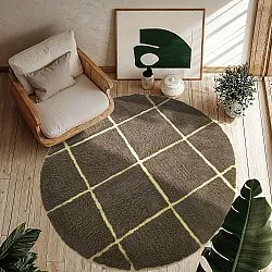 Okrągły dywan - Bellevue Natural Cotton Shaggy (brązowy/żółty)