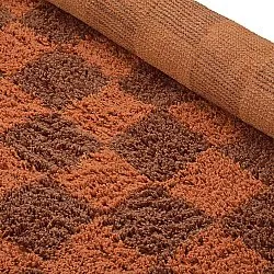 Okrągły dywan - Elsey Natural Cotton Shaggy (pomarańczowy/czerwony)