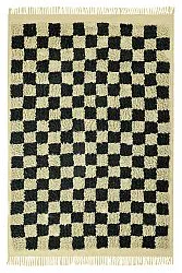 Dywany shaggy - Elsey Natural Cotton Shaggy (czarny/beżowy)