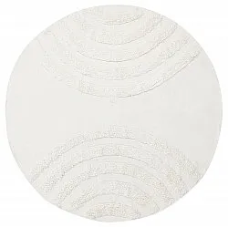 Okrągły dywan - Everly Natural Cotton Shaggy (offwhite)
