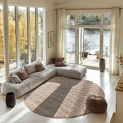 Okrągły dywan - Farley Natural Cotton Shaggy (beżowy)