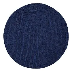 Okrągły dywan - Farley Natural Cotton Shaggy (niebieski)