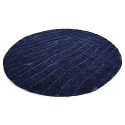 Okrągły dywan - Farley Natural Cotton Shaggy (niebieski)