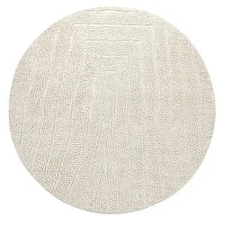 Okrągły dywan - Farley Natural Cotton Shaggy (białawy)