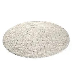 Okrągły dywan - Farley Natural Cotton Shaggy (białawy)