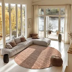 Okrągły dywan - Farley Natural Cotton Shaggy (różowy)