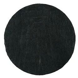 Okrągły dywan - Farley Natural Cotton Shaggy (czarny)