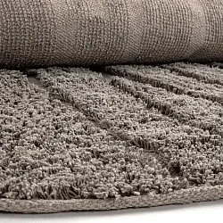 Okrągły dywan - Farley Natural Cotton Shaggy (kolor ciemnoszary)