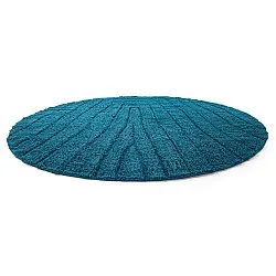 Okrągły dywan - Farley Natural Cotton Shaggy (turkus)