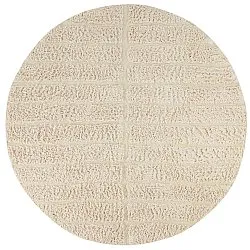 Okrągły dywan - Ikara Natural Cotton Shaggy (krem)