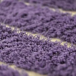 Okrągły dywan - Ikara Natural Cotton Shaggy (fioletowy)