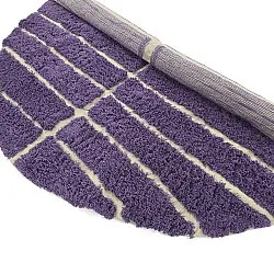 Okrągły dywan - Ikara Natural Cotton Shaggy (fioletowy)
