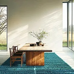 Dywany shaggy - Ikara Natural Cotton Shaggy (turkus)