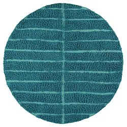 Okrągły dywan - Ikara Natural Cotton Shaggy (turkus)