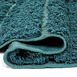 Okrągły dywan - Ikara Natural Cotton Shaggy (turkus)