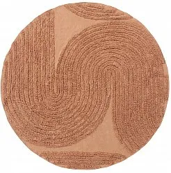 Okrągły dywan - Jovie Natural Cotton Shaggy (terakota)