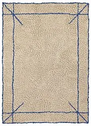 Dywany shaggy - Kairi Natural Cotton Shaggy (beżowy/niebieski)