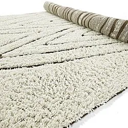 Dywany shaggy - Kindon Natural Cotton Shaggy (złamana biel/brąz)