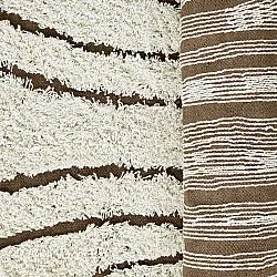 Dywany shaggy - Kindon Natural Cotton Shaggy (złamana biel/brąz)