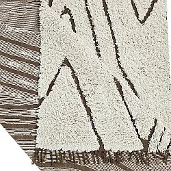 Dywany shaggy - Kindon Natural Cotton Shaggy (złamana biel/brąz)