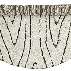 Okrągły dywan - Kindon Natural Cotton Shaggy (złamana biel/brąz)