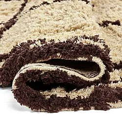 Okrągły dywan - Lana Natural Cotton Shaggy (beż/brąz)