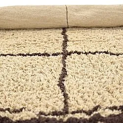 Okrągły dywan - Lana Natural Cotton Shaggy (beż/brąz)