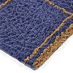 Dywany shaggy - Lana Natural Cotton Shaggy (niebieski/żółty)