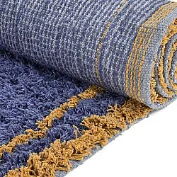 Dywany shaggy - Lana Natural Cotton Shaggy (niebieski/żółty)