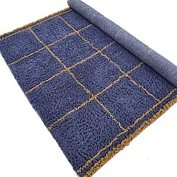 Dywany shaggy - Lana Natural Cotton Shaggy (niebieski/żółty)